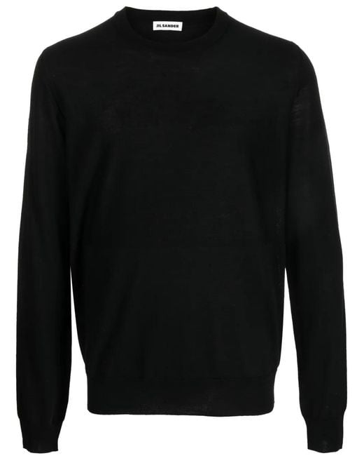 Jil Sander Trui Met Ronde Hals in het Black voor heren