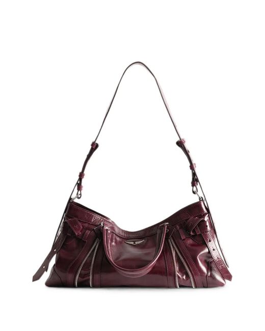 Zadig & Voltaire Purple Madison Small Vintage Patent Bag