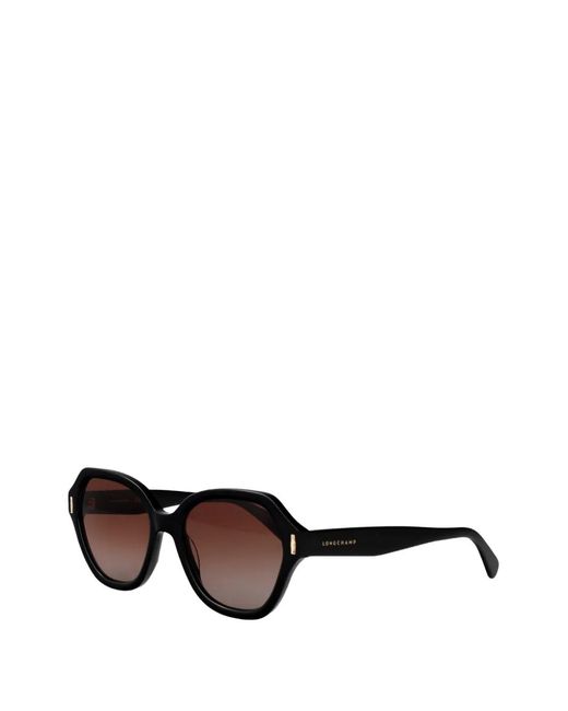 Longchamp Black Geometric-Frame Sunglasses
