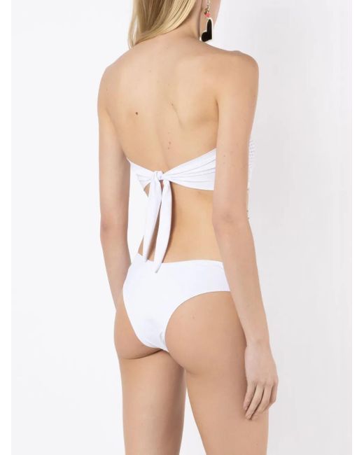 Amir Slama White Tricot-Knit Bikini Set