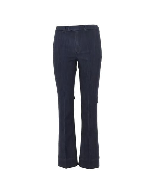 Max Mara Blue Diana Flared Trousers