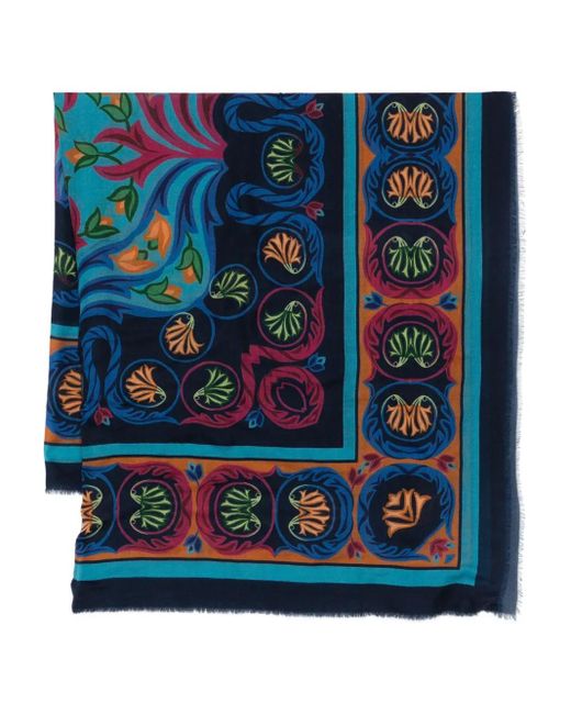 Etro ペイズリー スカーフ Blue
