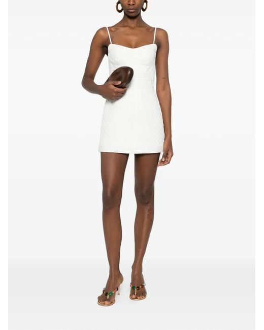 Zimmermann White Strap Structured Dress