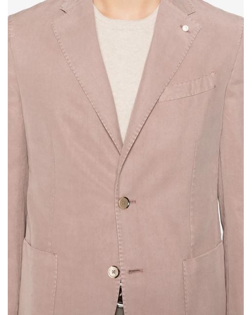Luigi Bianchi Pink Buttoned Blazer for men