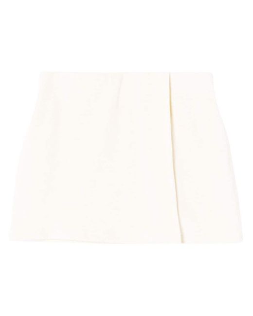Re/done White Wrap Terry-cloth Skirt
