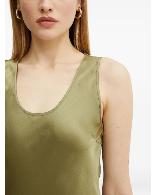 Silvian Heach Green Side-Split Maxi Dress