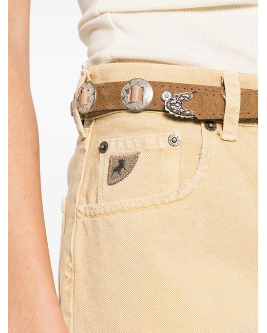 Lois Natural Embroidered Shorts