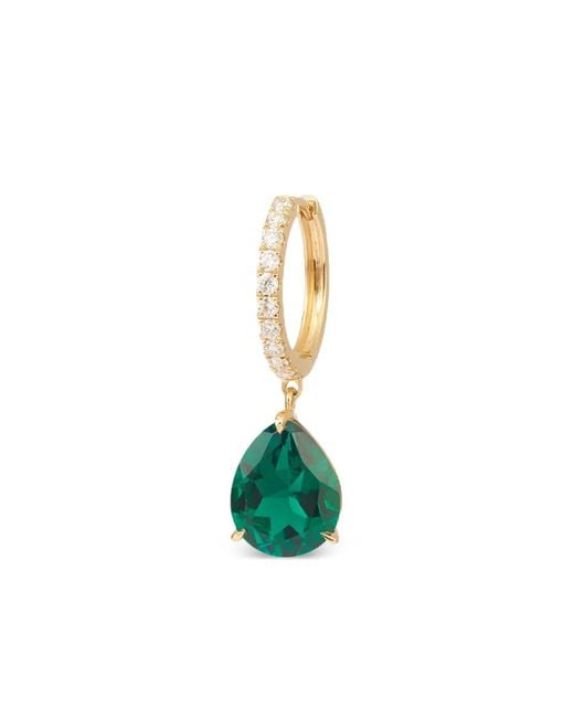 PERSÉE Green 18Ct Iris Emerald And Diamond Single Earring