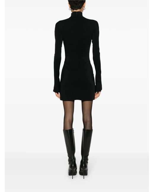 Mugler Black Cut-out Panelled Minidress
