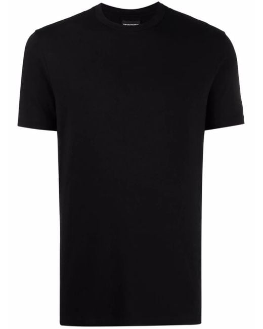 メンズ Emporio Armani ロゴ Tシャツ Black