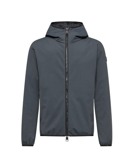 メンズ Moncler フーデッド ジップアップ ジャケット ブルー | Lyst