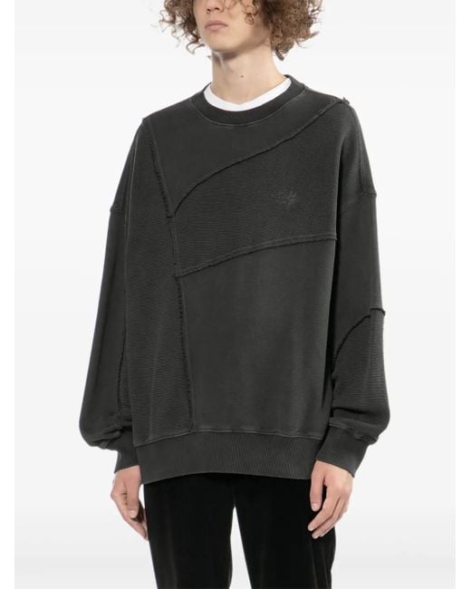 FIVE CM Black Logo-Patch Sweatshirt for men