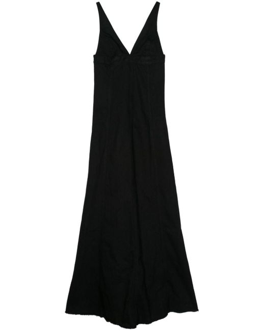 Haikure Dolly Denim Maxi-jurk in het Black