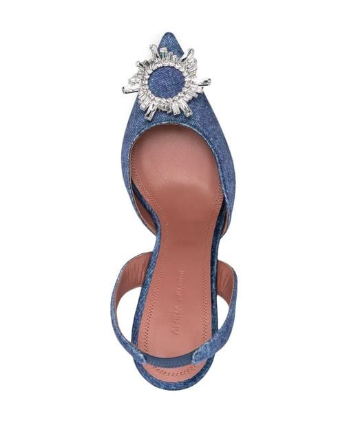 AMINA MUADDI Blue 95Mm Begum Slingback Pumps