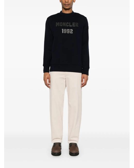 Moncler Black Logo-Patch Sweatshirt for men