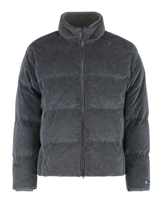 Paul & Shark Gray Corduroy Padded Jacket for men