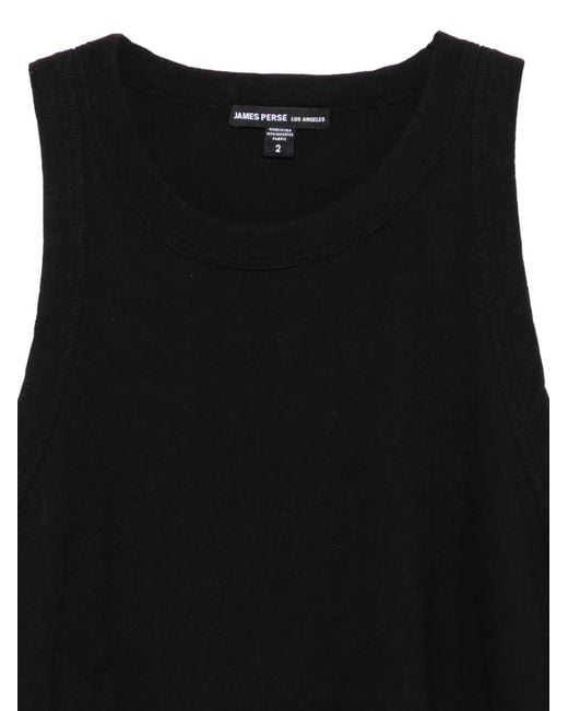 James Perse Black Round-Neck Sleveless Tank Top