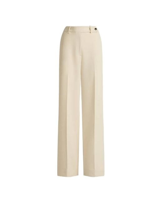 Kiton White Wide-Leg Trousers
