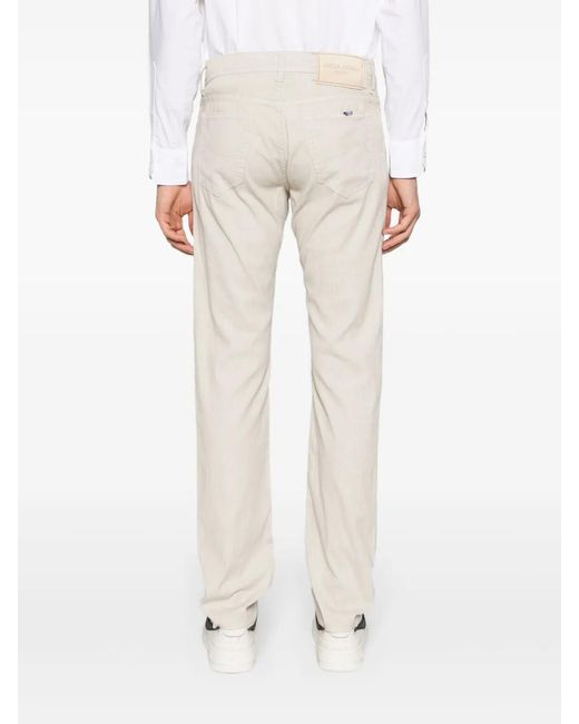 Jacob Cohen Natural Bard Slim-Cut Trousers for men