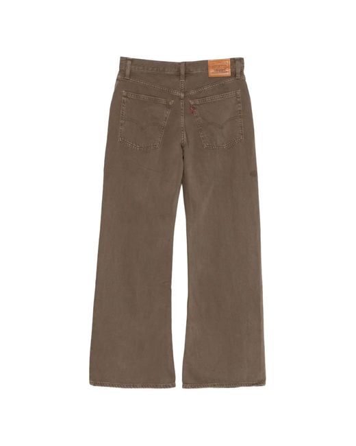 Levi's Brown Jean Ample À Effet Délavé