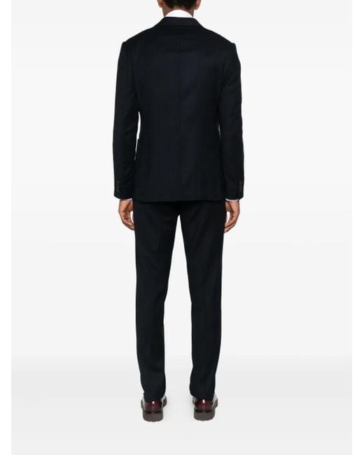 Zegna Black Button Patch-Pocket Suits for men