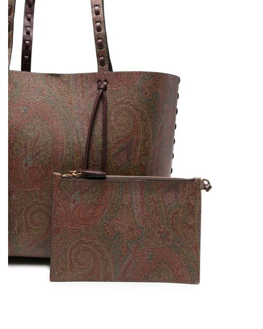 Etro ペイズリーショルダーバッグ Brown