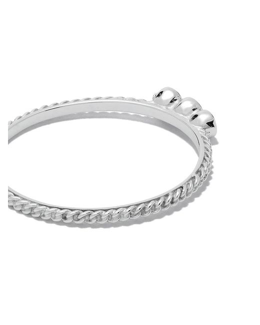 Wouters & Hendrix White 18Kt Chain Diamond Ring