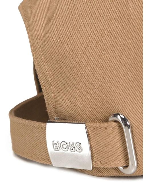 Boss Brown Logo-Embroidered Cap for men