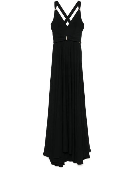 Nissa Black Abendkleid Mit Kristallen