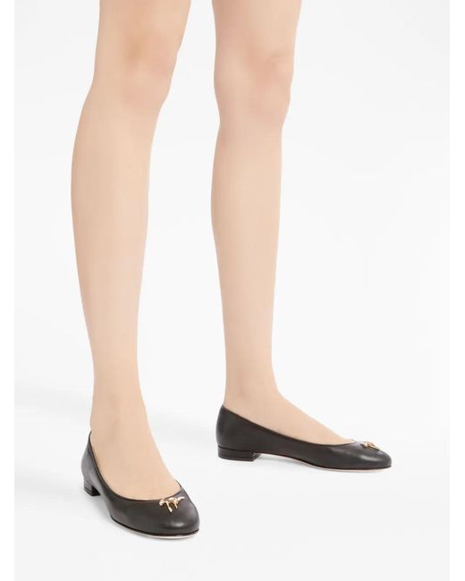 Giuseppe Zanotti Brown Riziana Ballerina Shoes