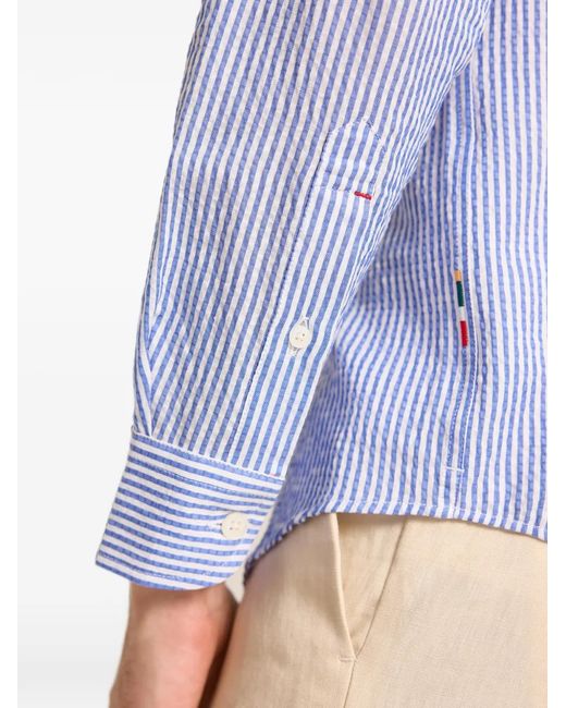 Orlebar Brown Blue Giles Striped Shirt for men