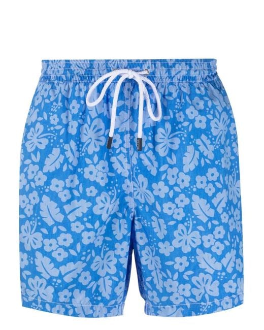 Short De Bain À Fleurs Barba Napoli pour homme en coloris Blue