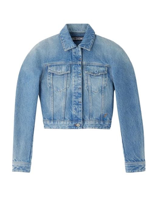Veste Crop En Jean Jacquemus en coloris Blue