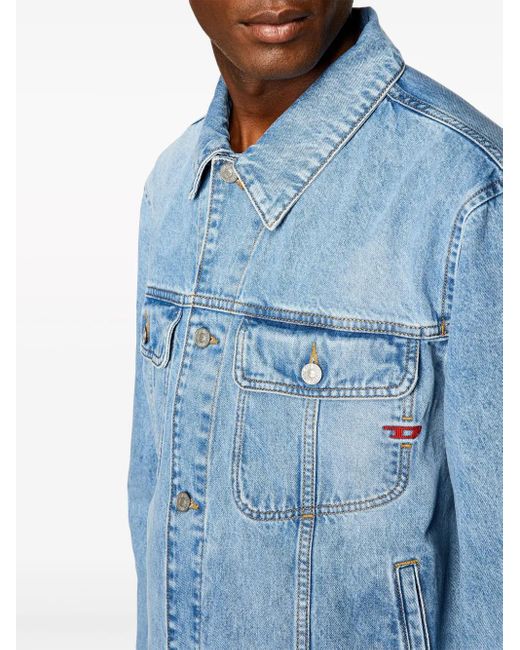 DIESEL Blue D-Barcy Denim Jacket for men