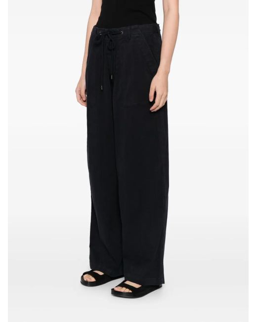 James Perse Blue Drawstring-Waist Trousers