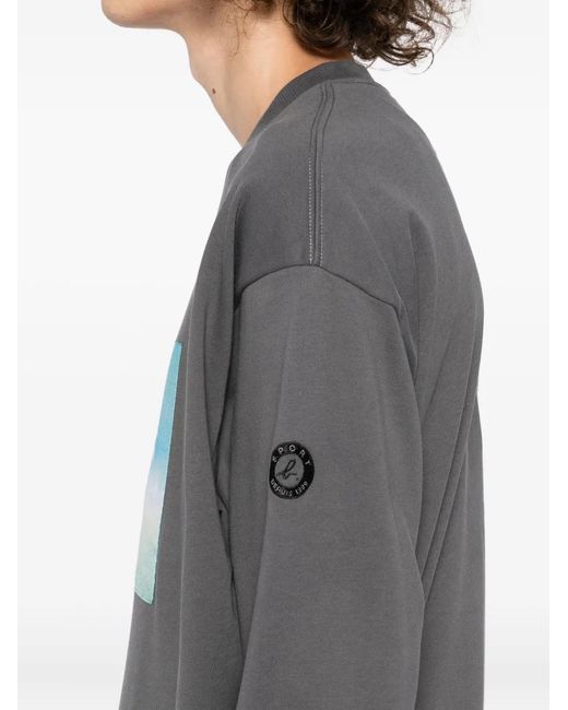 SPORT b. by agnès b. Gray Graphic-Print Sweatshirt for men
