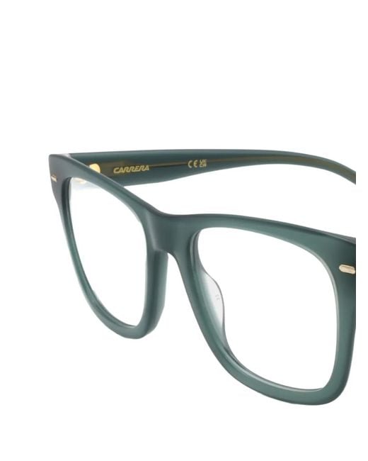 Carrera Green Logo-Plaque Square-Frame Glasses