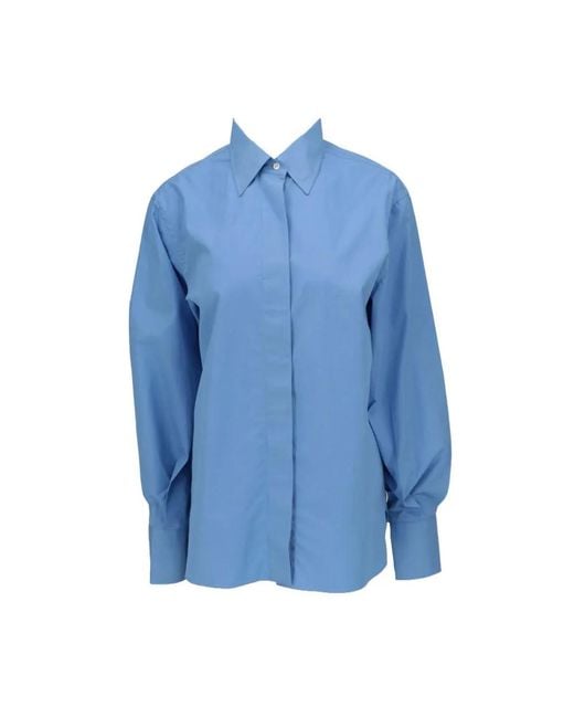 Isaia Blue Long-Sleeve Shirt