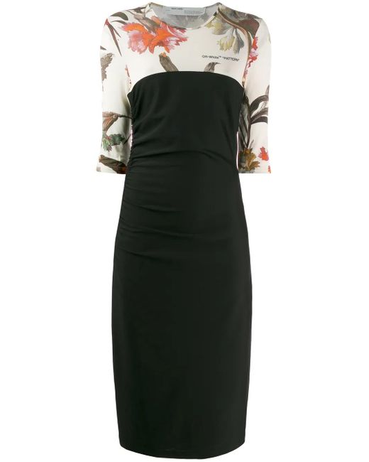 Off-White c/o Virgil Abloh Black Two-layer Midi Dress