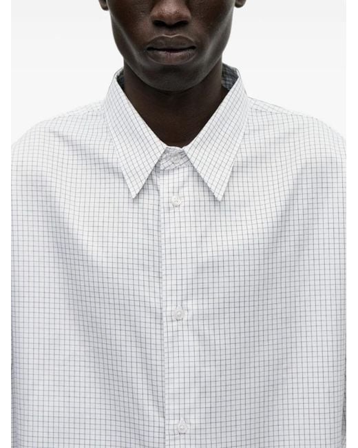 BERNER KUHL White Sleepy Checked Shirt for men