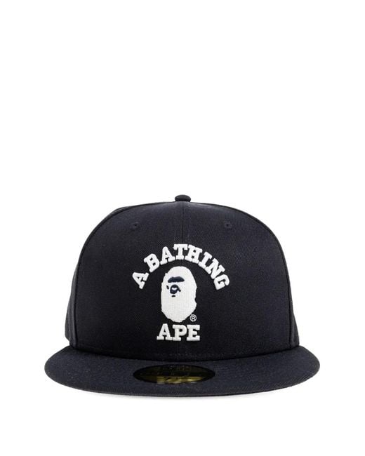 A Bathing Ape Blue X New Era 59Fifty Low Profile Logo-Detail Cap for men