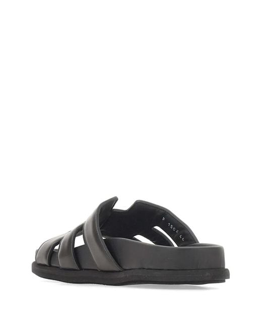 Fabi White Cut-Out Strap Leather Sandals for men