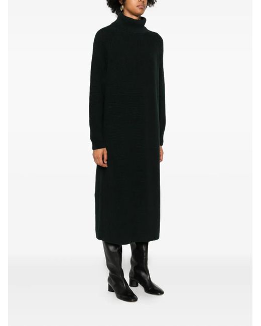 Marc O' Polo Black Turtleneck Raglan-Sleeve Midi Dress