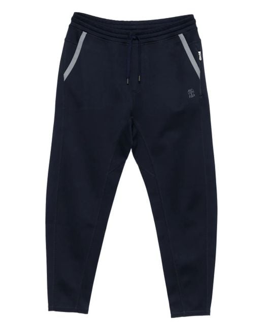 Brunello Cucinelli Trainingsbroek Met Trekkoord in het Blue voor heren