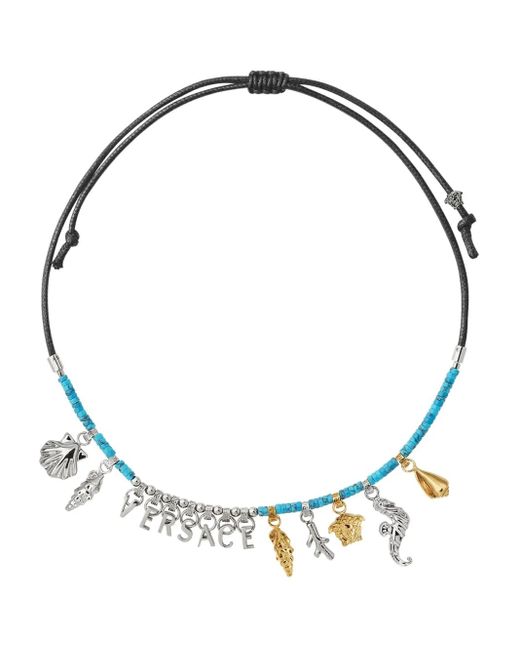 Versace Metallic Icons De La Mer Halskette Mit Perlen