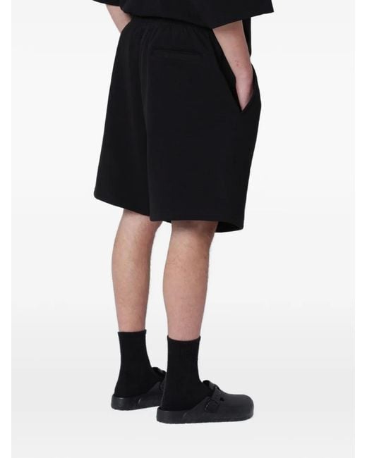 Entire studios Black Cotton Track Shorts for men