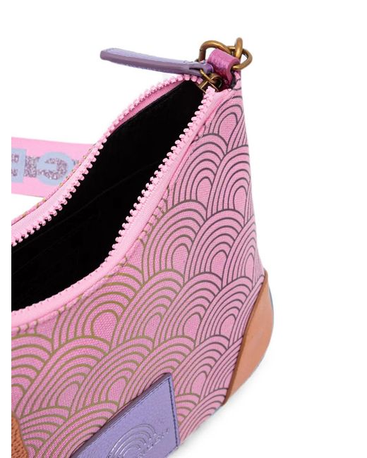 Kurt Geiger Pink Patterned Charm Shoulder Bag