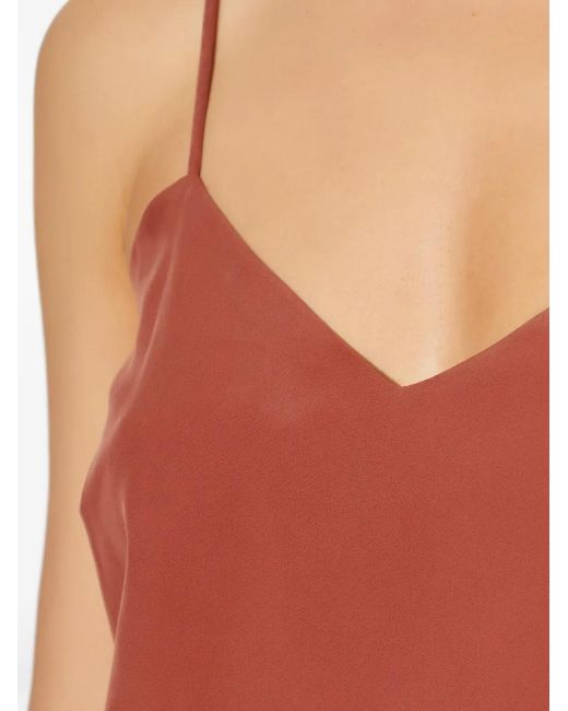 Max Mara Red V-Neck Top