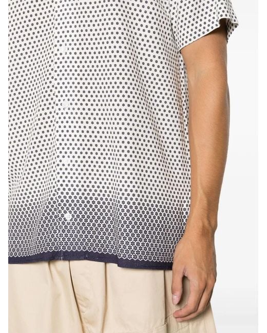 Orlebar Brown White Hibbert Ombré Floral-Print Shirt for men
