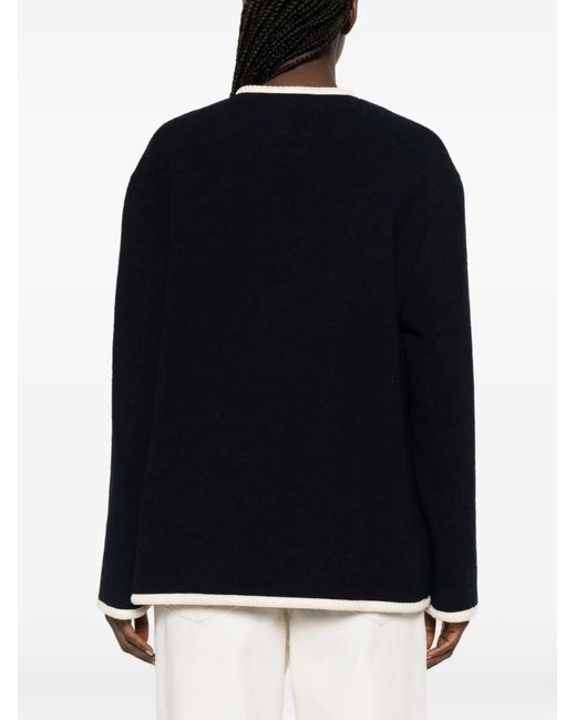Thelaurent Black Button-Up Tweed Jacket